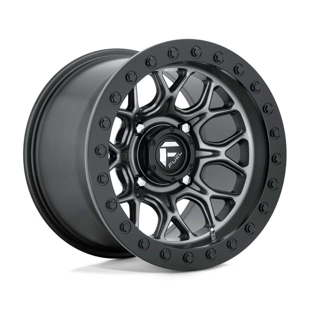 Fuel Tech Beadlock Wheel (Matte Gunmetal With Black Bead Ring)