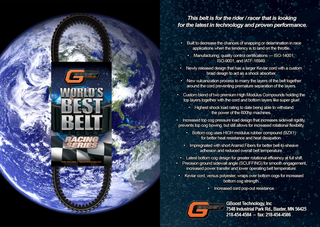 Gboost World Best Race Series Belt WBB302RS-G