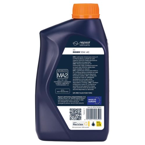 Repsol Mineral 10W-40 Rider 4T Engine Oil