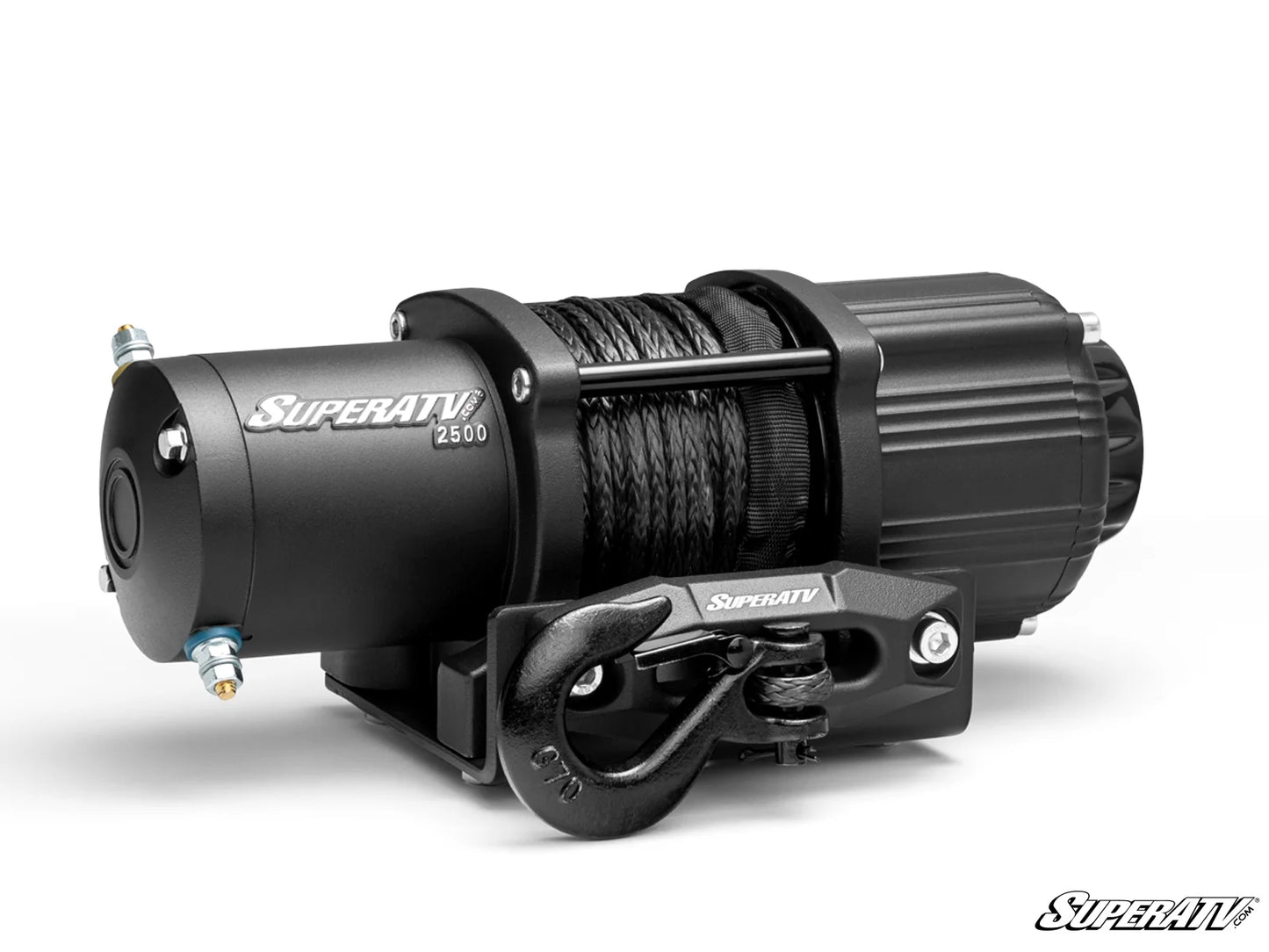 Superatv Atv & Sxs 2500lbs Winch With Wireless Remote & Synthetic Rope
