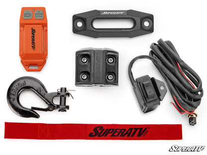Superatv Atv & Sxs 2500lbs Winch With Wireless Remote & Synthetic Rope