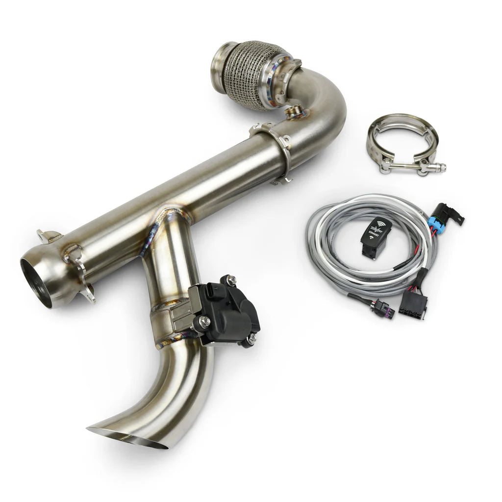 Evolution Powersports Shocker Electric Side Dump Race Bypass Pipe For BRP Can-Am Maverick X3