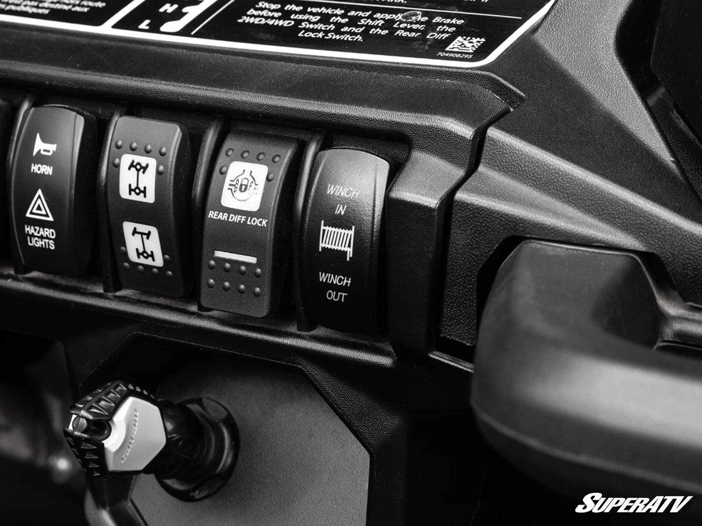 Superatv Atv & Sxs 6000lbs Winch With Wireless Remote & Synthetic Rope