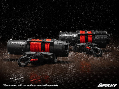 Superatv Atv & Sxs 6000lbs Winch With Wireless Remote & Synthetic Rope