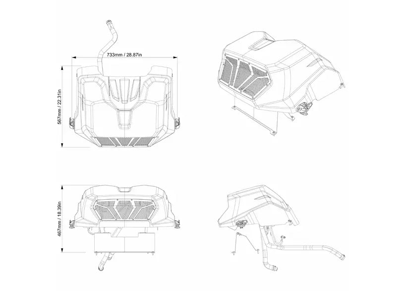 BRP Radiator Relocation Kit For BRP Can-Am Outlander 850 & 1000 G3