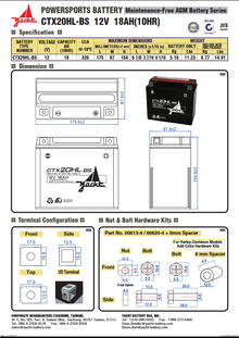 SPX Battery CTX20HL-BS