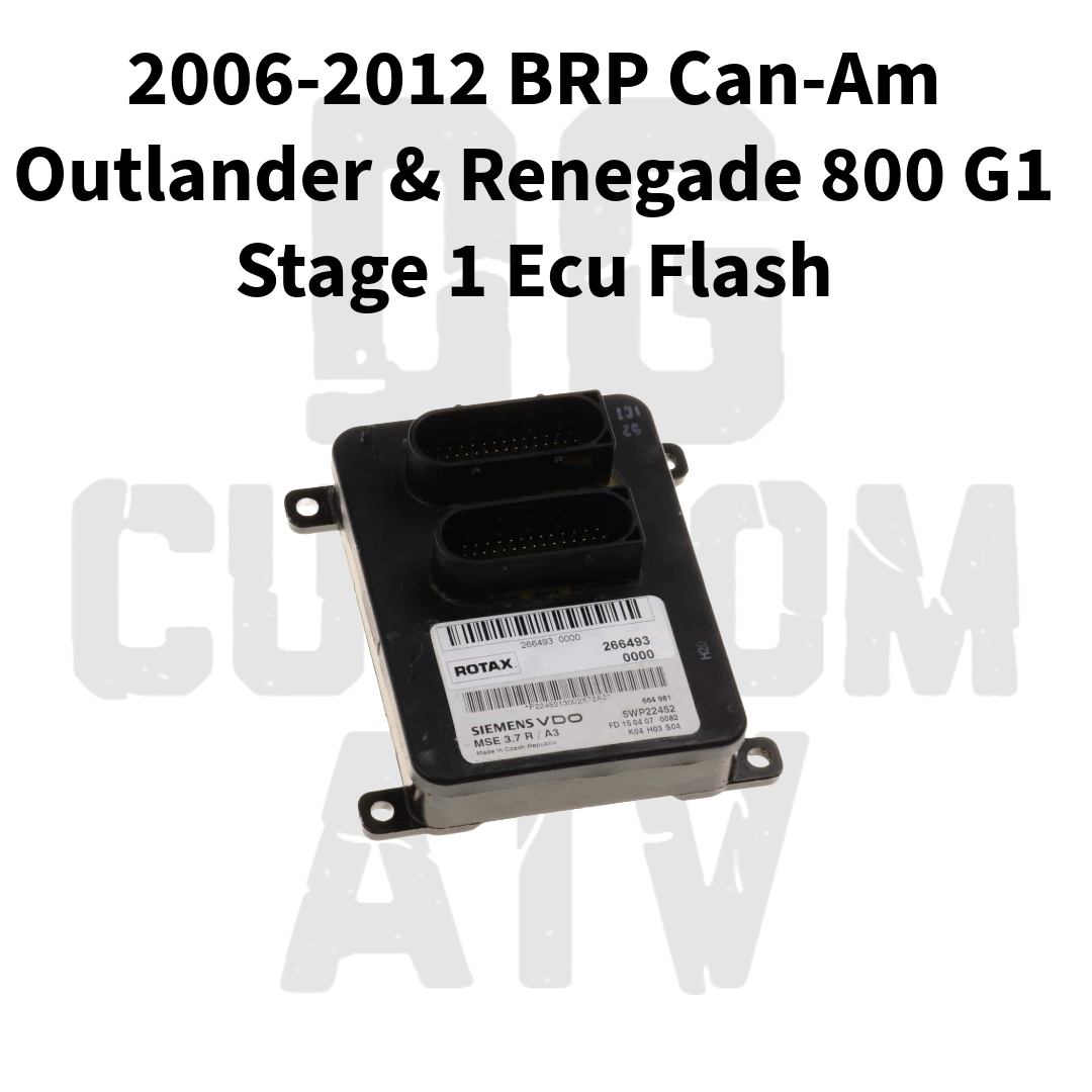 DG Custom Atv Ecu Flash Stage 1 For 2006-2012 BRP Can Am Outlander & Renegade 800 G1 (Stock Exhaust)