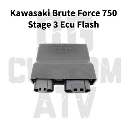 DG Custom Atv Ecu Flash Stage 3 For 2008-2026 Kawasaki Brute Force 750 (Full Exhaust System)