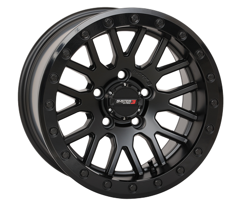 System 3 SB-9 Beadlock Wheel (Matte Black Wheel With Gloss Black Ring)