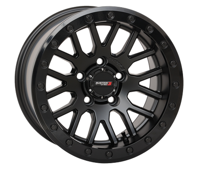 System 3 SB-9 Beadlock Wheel (Matte Black Wheel With Gloss Black Ring)