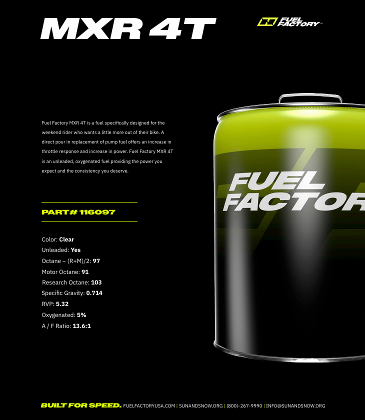 Fuel Factory MXR 4T Race Fuel