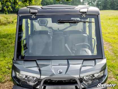 Superatv Maxdrive Power Flip Glass Windshield For BRP Can-Am Defender HD11