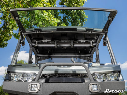 Superatv Maxdrive Power Flip Glass Windshield For BRP Can-Am Defender HD11