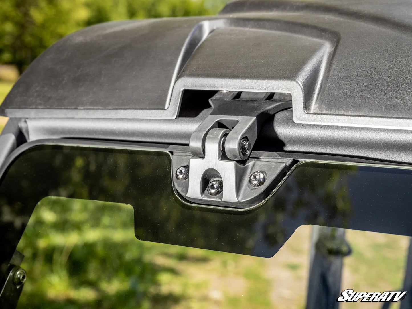 Superatv Maxdrive Power Flip Glass Windshield For BRP Can-Am Defender HD11