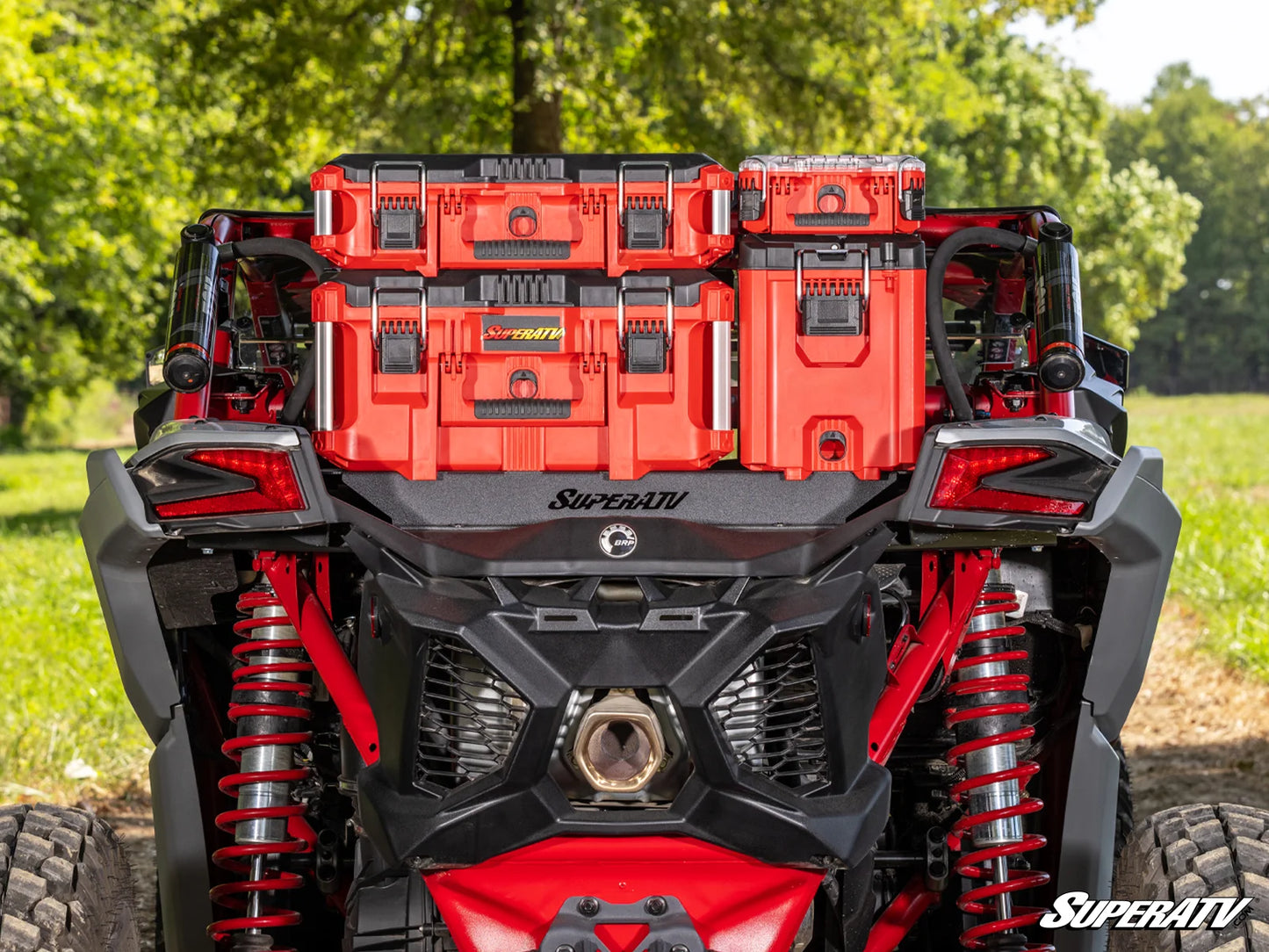 Superatv Milwaukee Compatible Bed Mount For BRP Can-Am Maverick X3