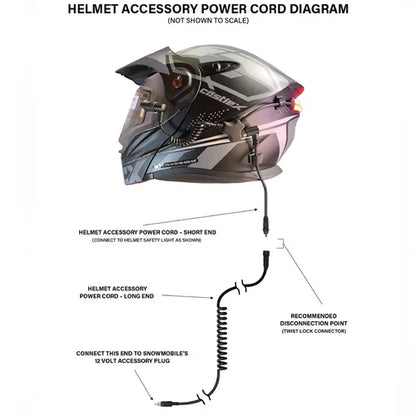 LJE Helmet Accessory Power Cord (Twist Lock)
