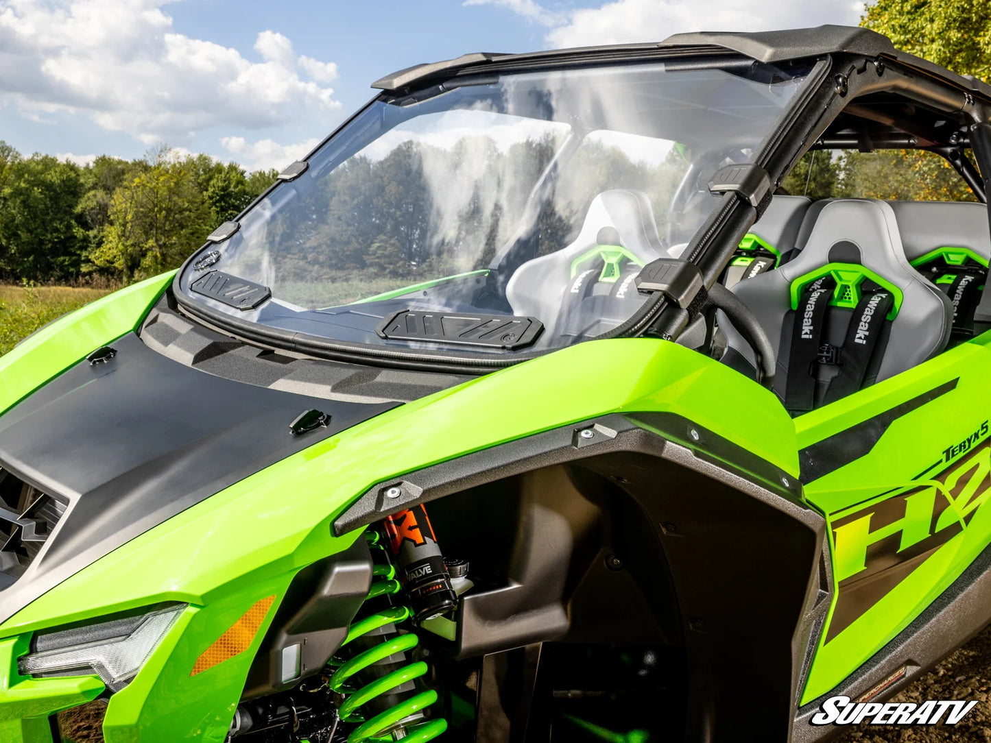 Superatv Vented Windshield For Kawasaki Teryx 4/5 H2