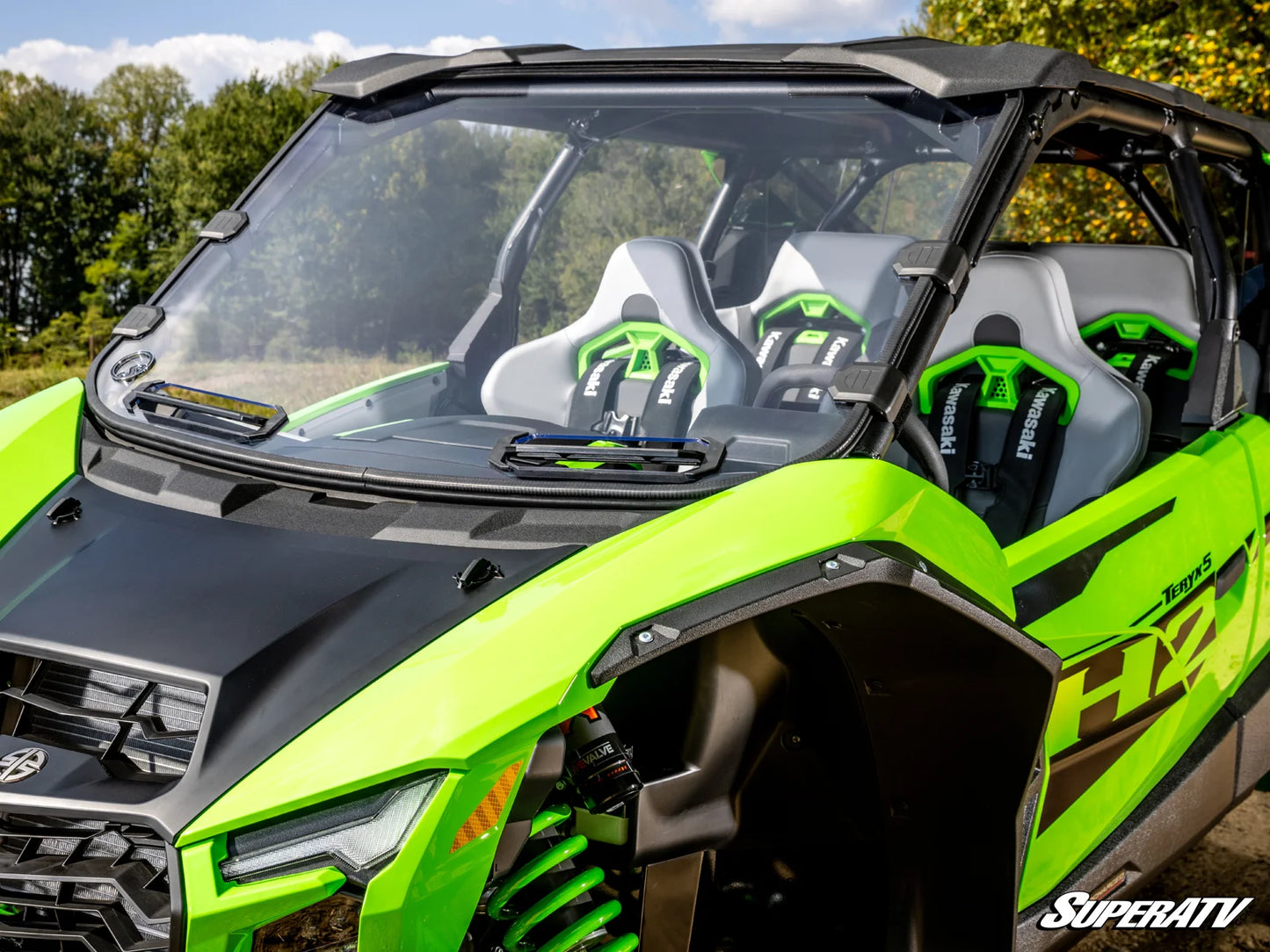 Superatv Vented Windshield For Kawasaki Teryx 4/5 H2