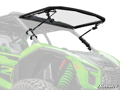 Superatv Scratch-Resistant Flip Windshield For Kawasaki Teryx 4/5 H2