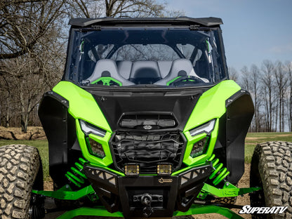 Superatv Scratch-Resistant Flip Windshield For Kawasaki Teryx 4/5 H2