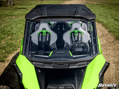 Superatv Scratch-Resistant Flip Windshield For Kawasaki Teryx 4/5 H2
