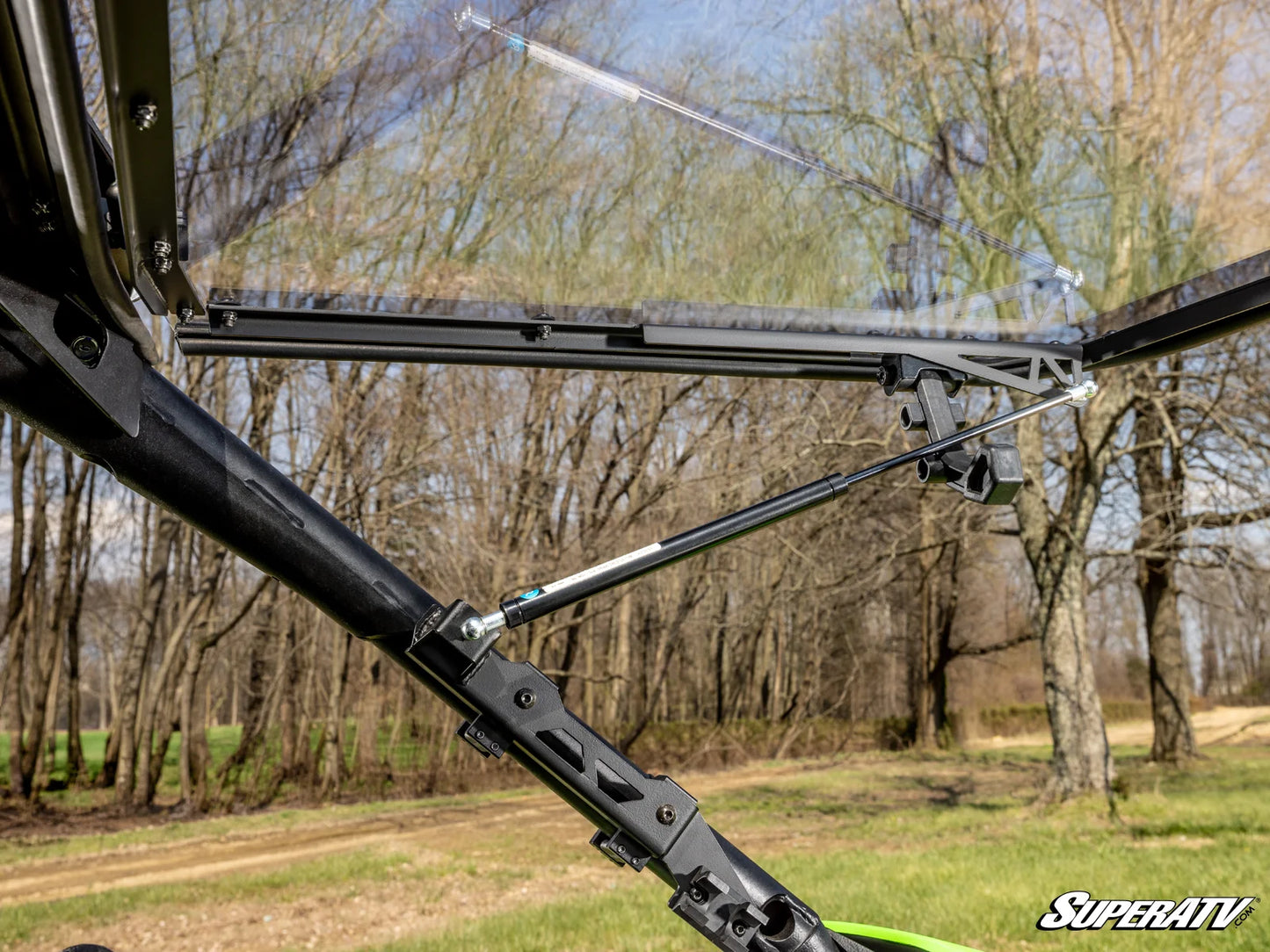 Superatv Scratch-Resistant Flip Windshield For Kawasaki Teryx 4/5 H2