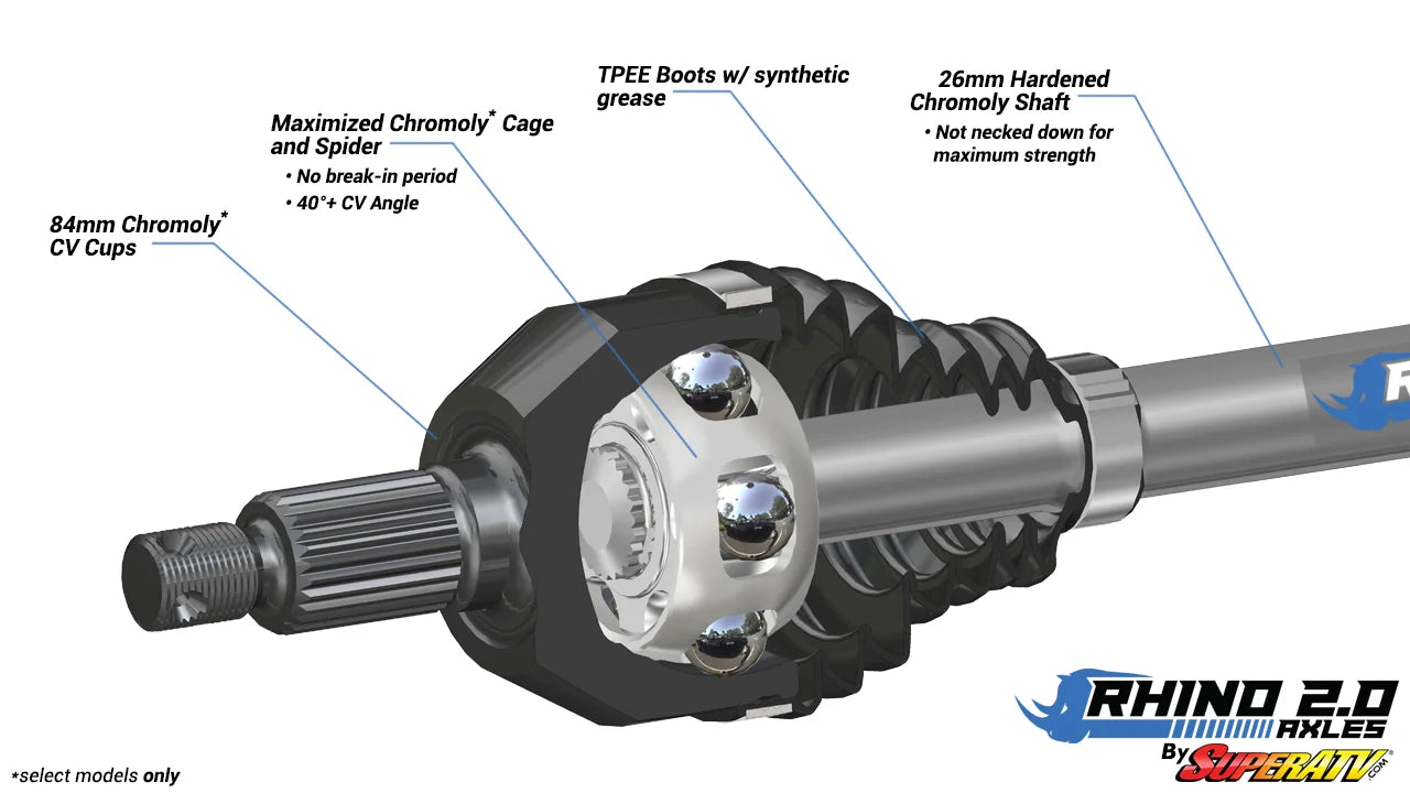 Rhino 2.0 Heavy Duty Axle For BRP Can-Am Maverick X3